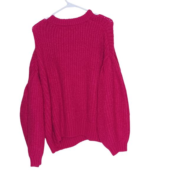 A New Day Pink Balloon Sleeve Sweater Womens Small Boat Neck Pullover NWT - Picture 6 of 10